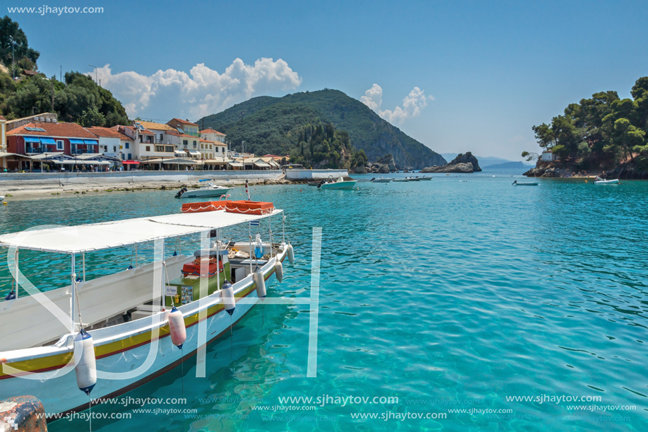 PARGA, GREECE - JULY 17, 2014: Amazing summer view of town of Parga, Epirus, Greece