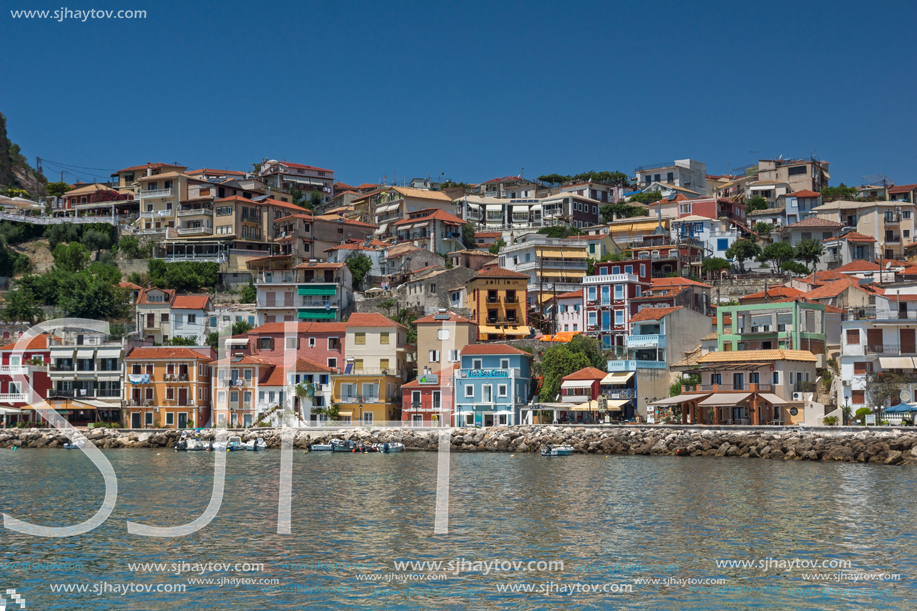 PARGA, GREECE - JULY 17, 2014: Amazing summer view of town of Parga, Epirus, Greece