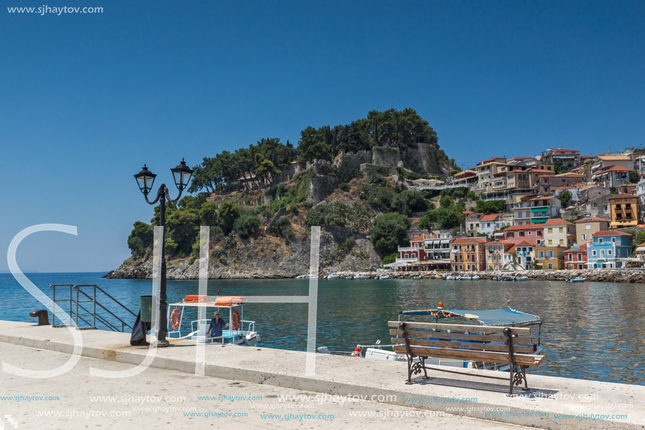 PARGA, GREECE - JULY 17, 2014: Amazing summer view of town of Parga, Epirus, Greece