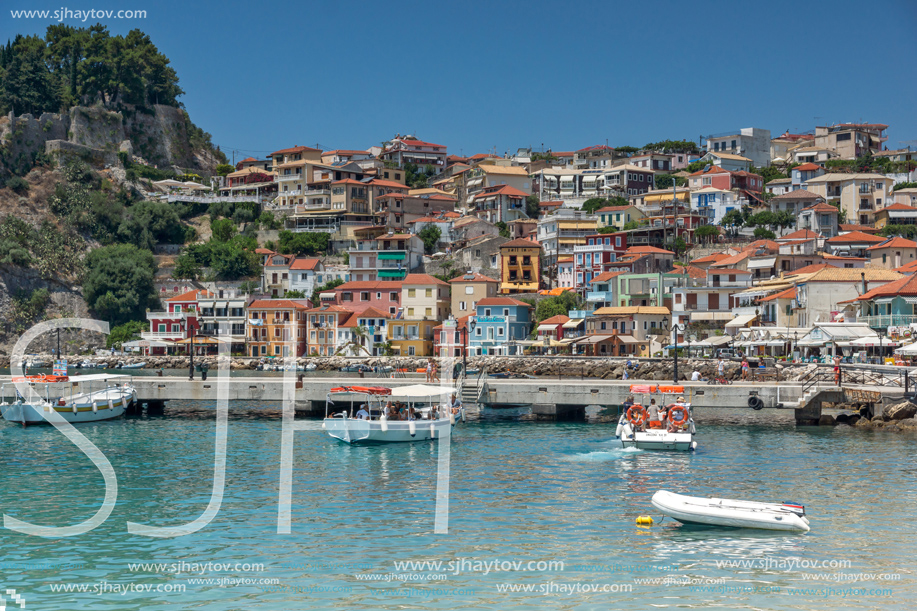 PARGA, GREECE - JULY 17, 2014: Amazing summer view of town of Parga, Epirus, Greece