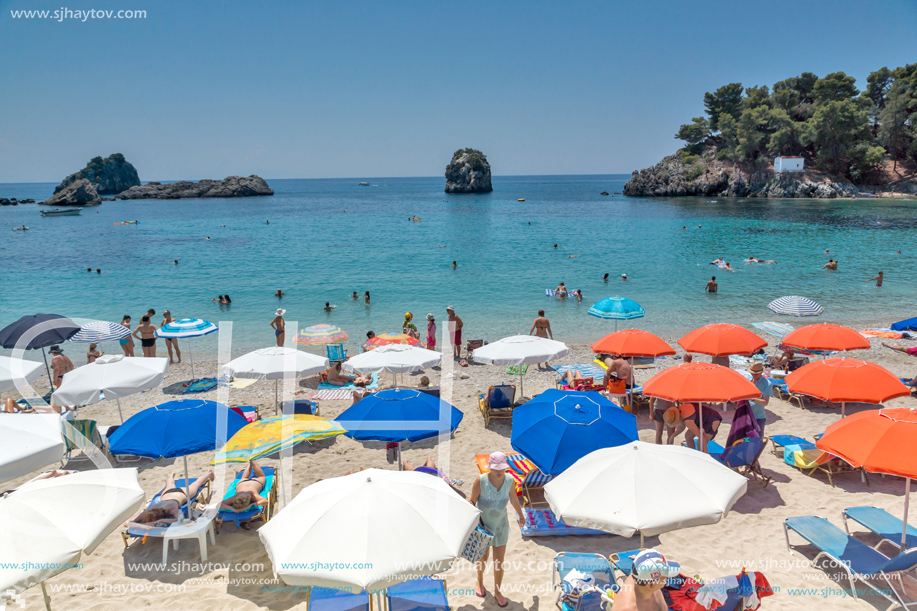 PARGA, GREECE - JULY 17, 2014: Amazing summer view of town of Parga, Epirus, Greece