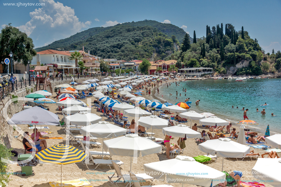 PARGA, GREECE - JULY 17, 2014: Amazing summer view of town of Parga, Epirus, Greece