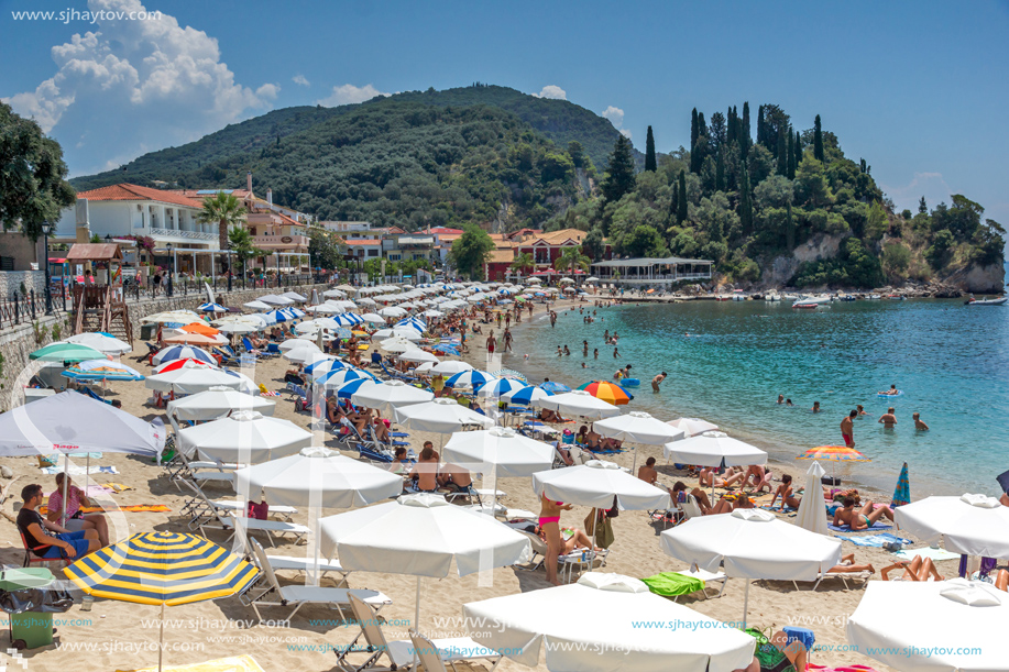 PARGA, GREECE - JULY 17, 2014: Amazing summer view of town of Parga, Epirus, Greece