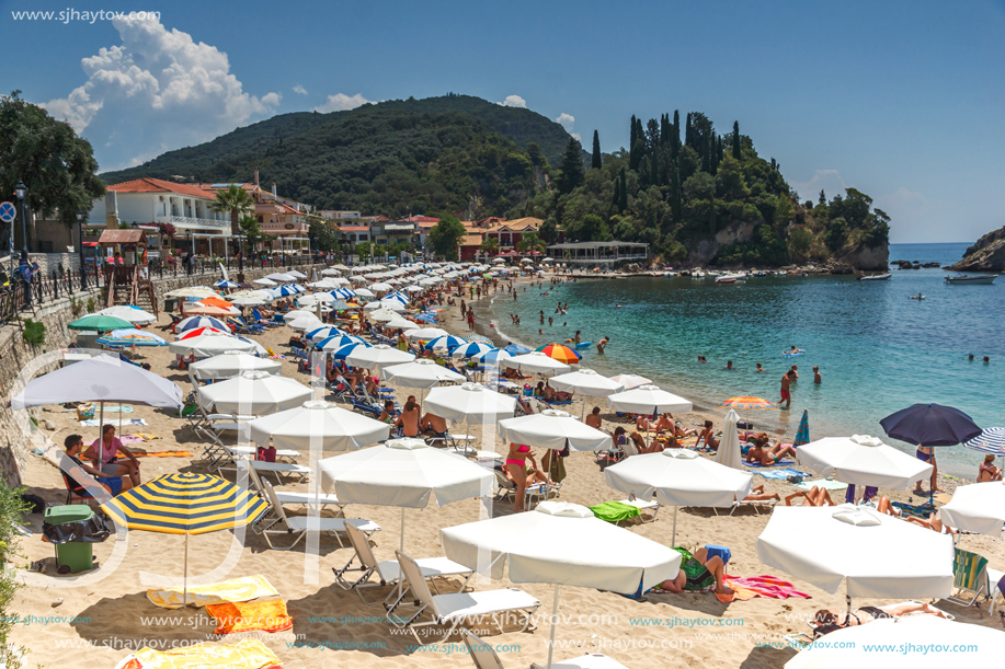 PARGA, GREECE - JULY 17, 2014: Amazing summer view of town of Parga, Epirus, Greece