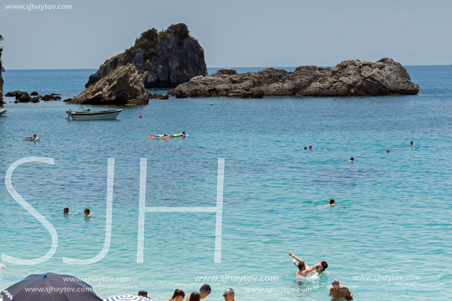 PARGA, GREECE - JULY 17, 2014: Amazing summer view of town of Parga, Epirus, Greece