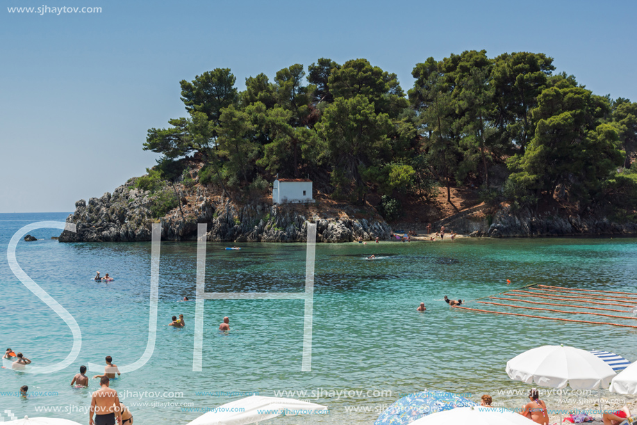 PARGA, GREECE - JULY 17, 2014: Amazing summer view of town of Parga, Epirus, Greece