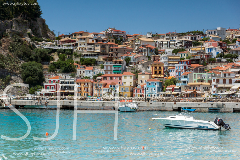 PARGA, GREECE - JULY 17, 2014: Amazing summer view of town of Parga, Epirus, Greece