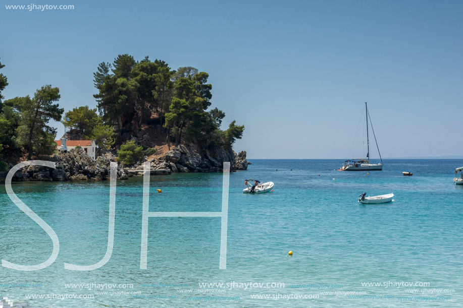 PARGA, GREECE - JULY 17, 2014: Amazing summer view of town of Parga, Epirus, Greece