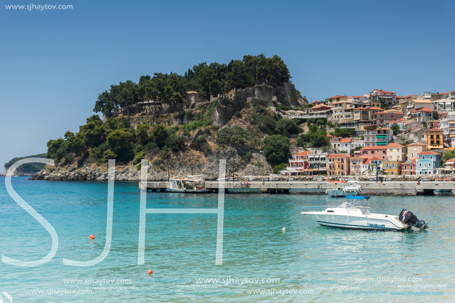 PARGA, GREECE - JULY 17, 2014: Amazing summer view of town of Parga, Epirus, Greece