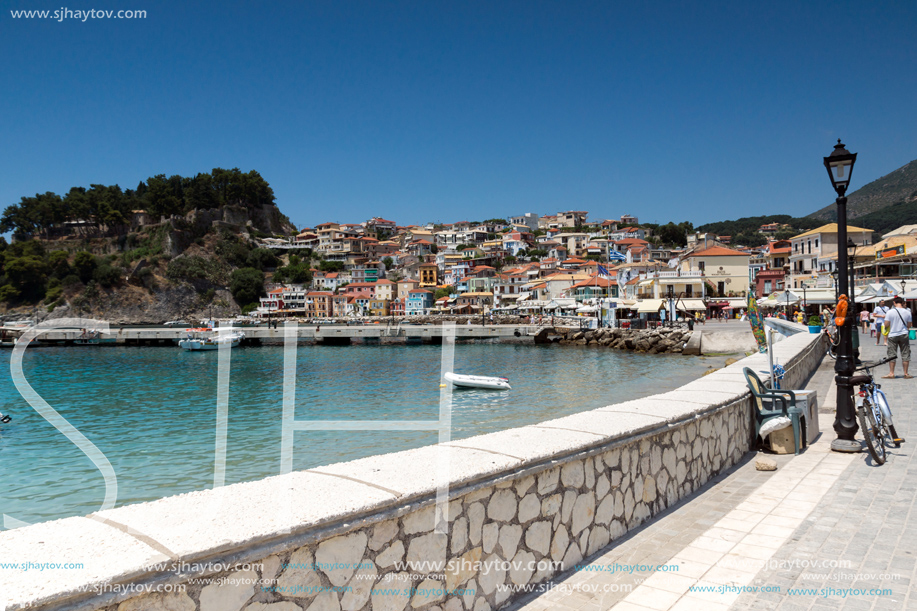 PARGA, GREECE - JULY 17, 2014: Amazing summer view of town of Parga, Epirus, Greece