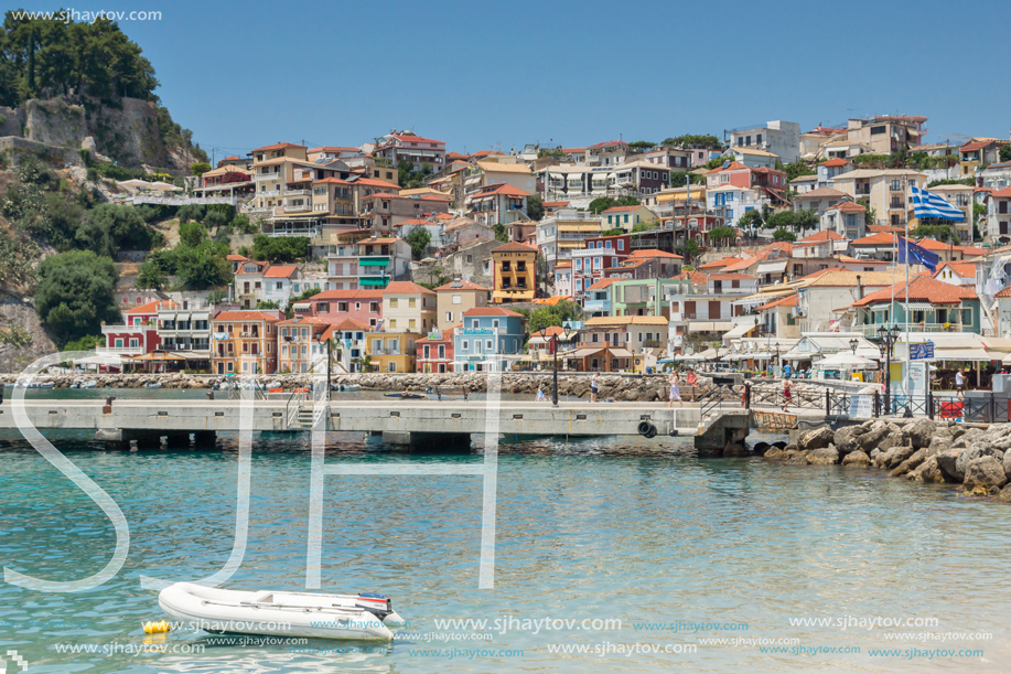 PARGA, GREECE - JULY 17, 2014: Amazing summer view of town of Parga, Epirus, Greece