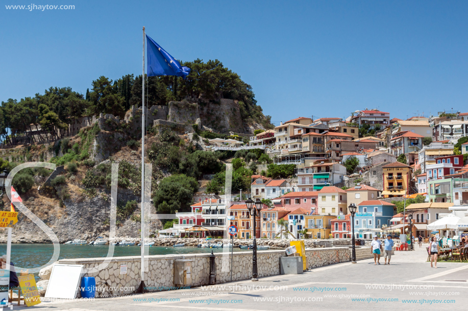 PARGA, GREECE - JULY 17, 2014: Amazing summer view of town of Parga, Epirus, Greece