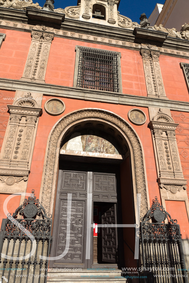 MADRID, SPAIN - JANUARY 22, 2018:  Church of Calatravas at Alcala Street in City of Madrid, Spain