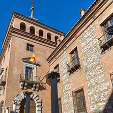 MADRID, SPAIN - JANUARY 22, 2018: House of Seven Chimneys in City of Madrid, Spain