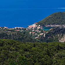 Amazing Landscape of Assos village and beautiful sea bay, Kefalonia, Ionian islands, Greece