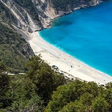 Amazing Landscape of Myrtos beach, Kefalonia, Ionian islands, Greece