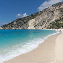 Amazing Landscape of Myrtos beach, Kefalonia, Ionian islands, Greece