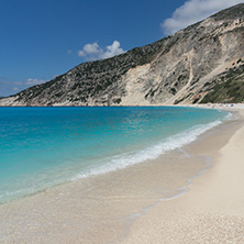 Amazing Landscape of Myrtos beach, Kefalonia, Ionian islands, Greece