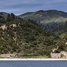 Old Building  in Mount Athos at Autonomous Monastic State of the Holy Mountain, Chalkidiki, Greece