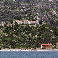 Old Monastery  in Mount Athos at Autonomous Monastic State of the Holy Mountain, Chalkidiki, Greece