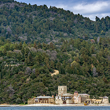 Old Monastery at Mount Athos in Autonomous Monastic State of the Holy Mountain, Chalkidiki, Greece