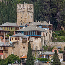 Docheiariou (Dochiariou) monastery at Mount Athos in Autonomous Monastic State of the Holy Mountain, Chalkidiki, Greece