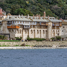 Xenophontos monastery at Mount Athos in Autonomous Monastic State of the Holy Mountain, Chalkidiki, Greece