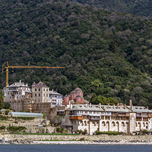 Xenophontos monastery at Mount Athos in Autonomous Monastic State of the Holy Mountain, Chalkidiki, Greece