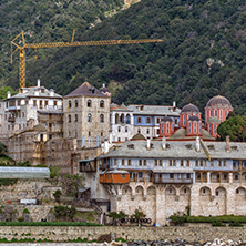 Xenophontos monastery at Mount Athos in Autonomous Monastic State of the Holy Mountain, Chalkidiki, Greece