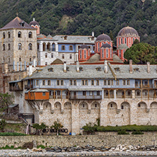 Xenophontos monastery at Mount Athos in Autonomous Monastic State of the Holy Mountain, Chalkidiki, Greece