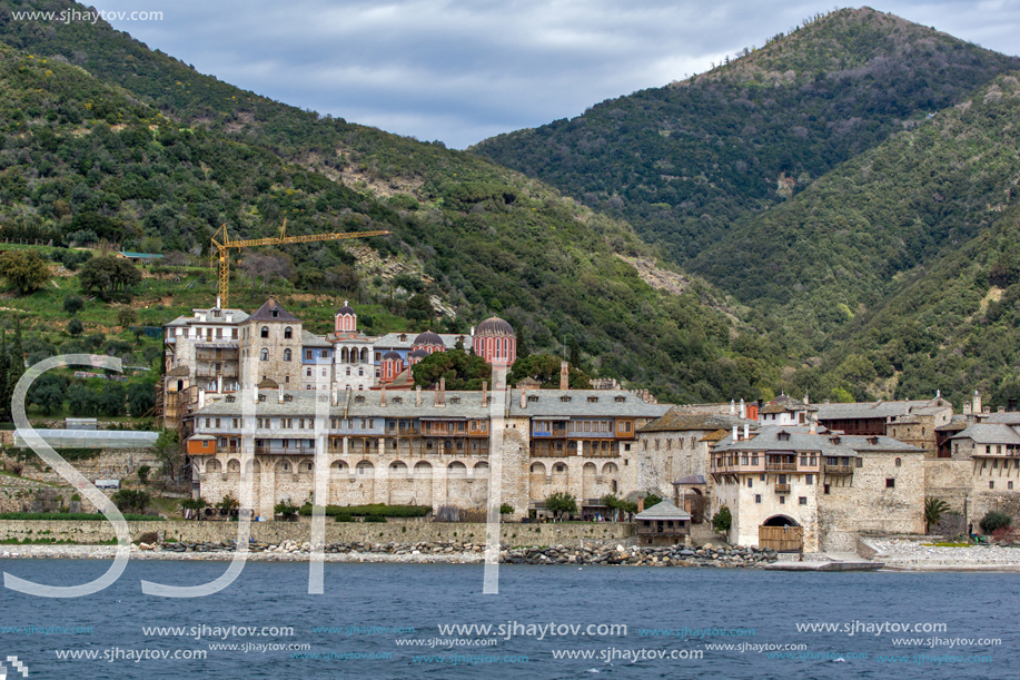 Xenophontos monastery at Mount Athos in Autonomous Monastic State of the Holy Mountain, Chalkidiki, Greece