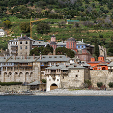 Xenophontos monastery at Mount Athos in Autonomous Monastic State of the Holy Mountain, Chalkidiki, Greece