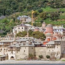 Xenophontos monastery at Mount Athos in Autonomous Monastic State of the Holy Mountain, Chalkidiki, Greece