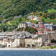 Xenophontos monastery at Mount Athos in Autonomous Monastic State of the Holy Mountain, Chalkidiki, Greece