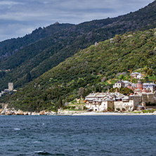 Xenophontos monastery at Mount Athos in Autonomous Monastic State of the Holy Mountain, Chalkidiki, Greece