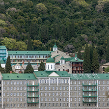 Saint Panteleimon (Saint Pantaleon) Monastery at Mount Athos in Autonomous Monastic State of the Holy Mountain, Chalkidiki, Greece