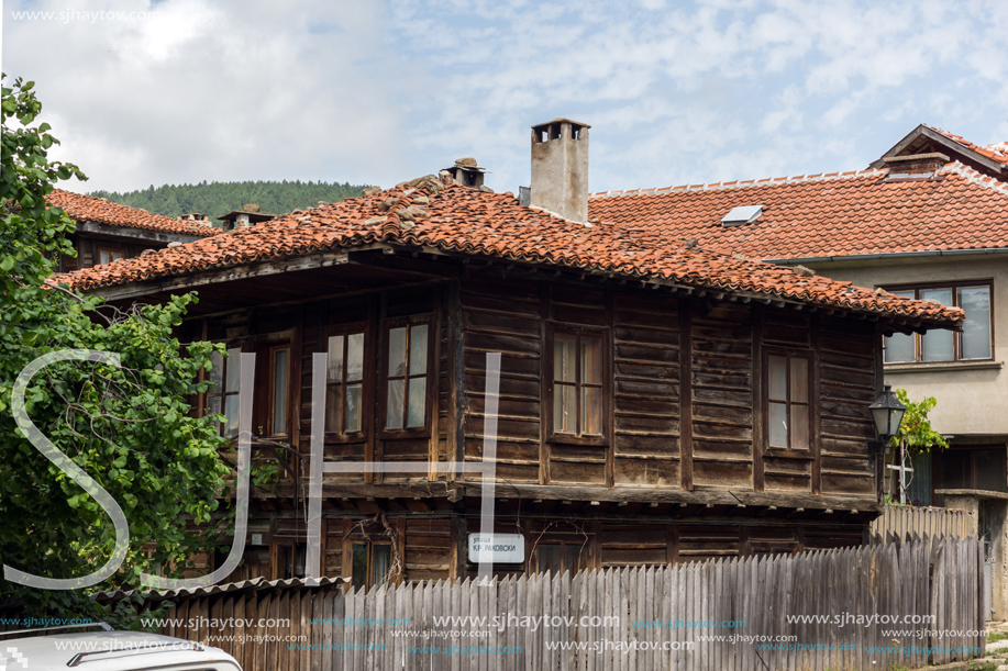 KOTEL, BULGARIA - AUGUST 1, 2014: Houses of the nineteenth century in historical town of Kotel, Sliven Region, Bulgaria