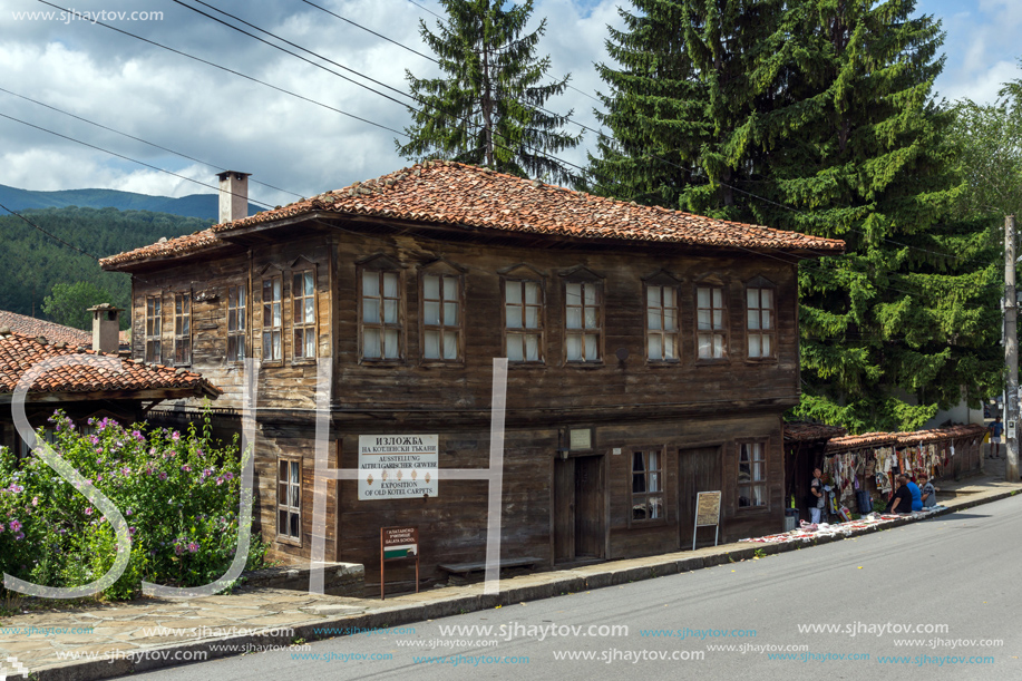 KOTEL, BULGARIA - AUGUST 1, 2014: Houses of the nineteenth century in historical town of Kotel, Sliven Region, Bulgaria