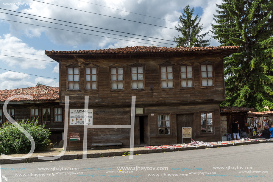 KOTEL, BULGARIA - AUGUST 1, 2014: Houses of the nineteenth century in historical town of Kotel, Sliven Region, Bulgaria