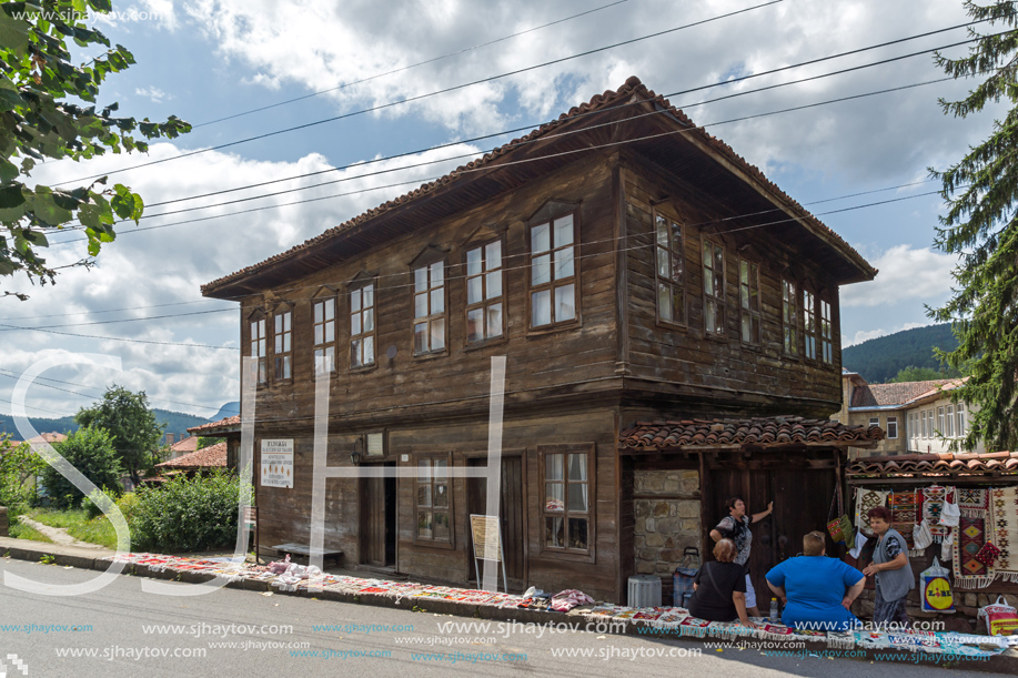 KOTEL, BULGARIA - AUGUST 1, 2014: Houses of the nineteenth century in historical town of Kotel, Sliven Region, Bulgaria