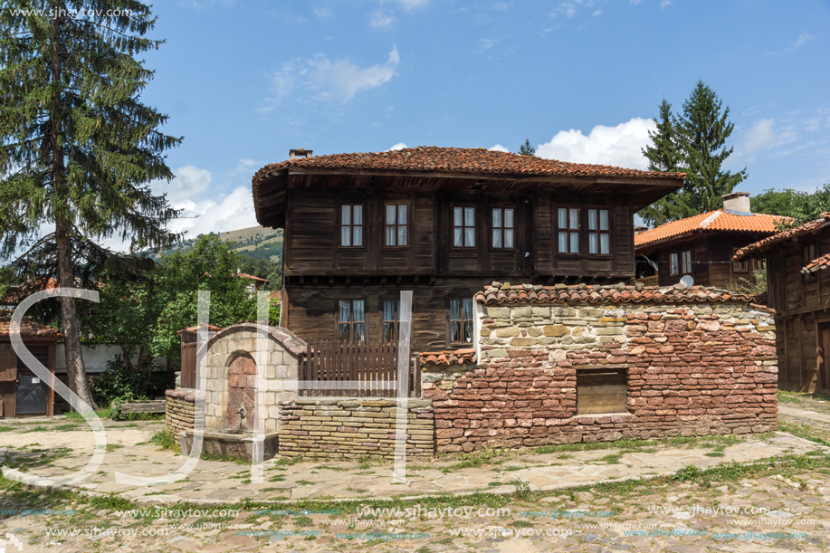 KOTEL, BULGARIA - AUGUST 1, 2014: Houses of the nineteenth century in historical town of Kotel, Sliven Region, Bulgaria