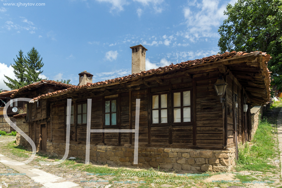 KOTEL, BULGARIA - AUGUST 1, 2014: Houses of the nineteenth century in historical town of Kotel, Sliven Region, Bulgaria