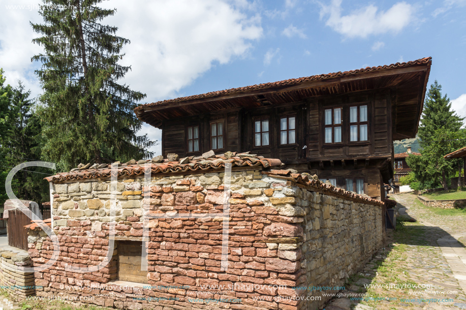 KOTEL, BULGARIA - AUGUST 1, 2014: Houses of the nineteenth century in historical town of Kotel, Sliven Region, Bulgaria