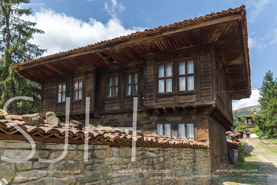 KOTEL, BULGARIA - AUGUST 1, 2014: Houses of the nineteenth century in historical town of Kotel, Sliven Region, Bulgaria