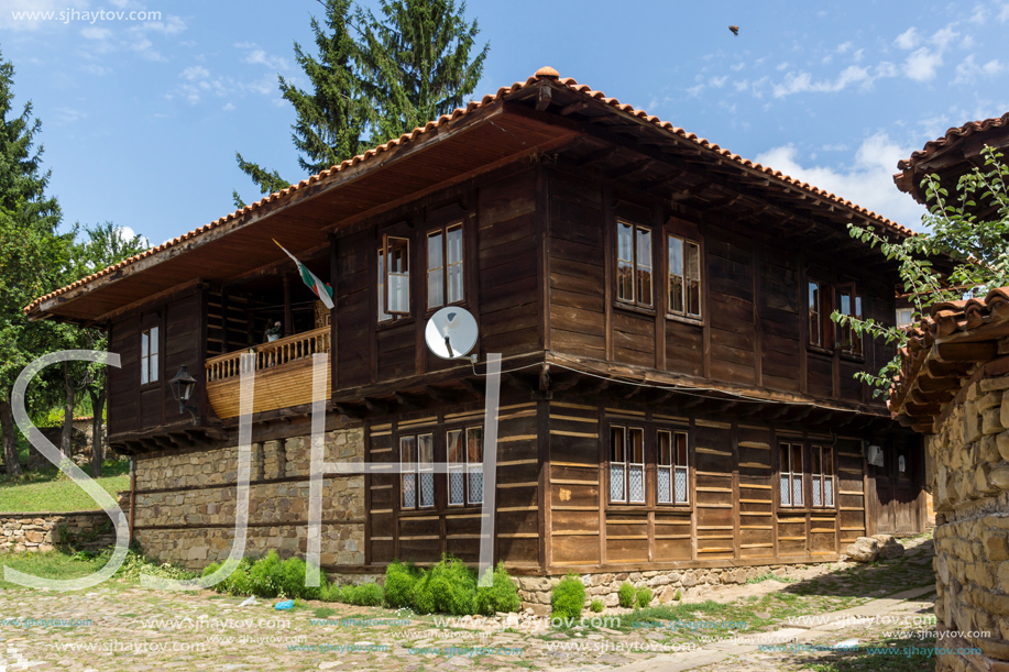 KOTEL, BULGARIA - AUGUST 1, 2014: Houses of the nineteenth century in historical town of Kotel, Sliven Region, Bulgaria