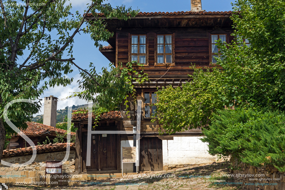 KOTEL, BULGARIA - AUGUST 1, 2014: Houses of the nineteenth century in historical town of Kotel, Sliven Region, Bulgaria