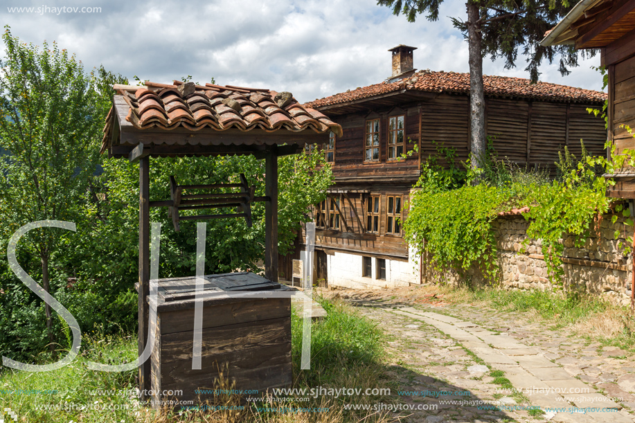 KOTEL, BULGARIA - AUGUST 1, 2014: Houses of the nineteenth century in historical town of Kotel, Sliven Region, Bulgaria