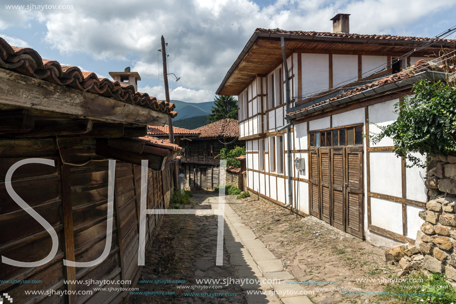 KOTEL, BULGARIA - AUGUST 1, 2014: Houses of the nineteenth century in historical town of Kotel, Sliven Region, Bulgaria