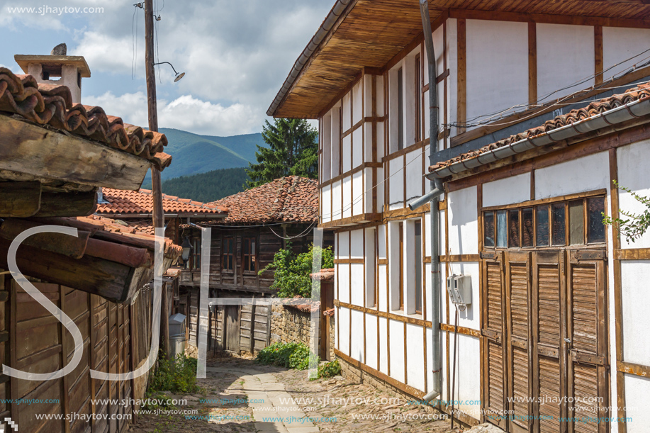 KOTEL, BULGARIA - AUGUST 1, 2014: Houses of the nineteenth century in historical town of Kotel, Sliven Region, Bulgaria