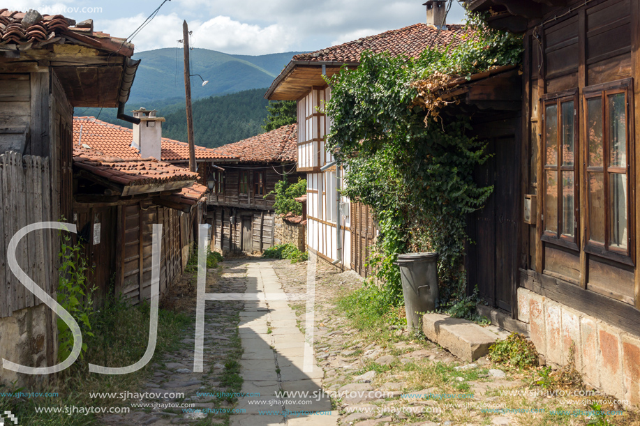 KOTEL, BULGARIA - AUGUST 1, 2014: Houses of the nineteenth century in historical town of Kotel, Sliven Region, Bulgaria